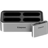Kingston Workflow Station Dock USB-C 3.2 Gen2 avec lecteur de carte SD UHS-II à double emplacement, Station d'accueil Argent/Noir, Avec fil, USB 3.2 Gen 2 (3.1 Gen 2) Type-C, Noir, Argent, Chine, CC, Windows 10, Windows 10 Education, Windows 10 Education x64, Windows 10 Enterprise, Windows 10...