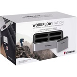 Kingston Workflow Station Dock USB-C 3.2 Gen2 avec lecteur de carte SD UHS-II à double emplacement, Station d'accueil Argent/Noir, Avec fil, USB 3.2 Gen 2 (3.1 Gen 2) Type-C, Noir, Argent, Chine, CC, Windows 10, Windows 10 Education, Windows 10 Education x64, Windows 10 Enterprise, Windows 10...