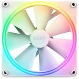 NZXT F140 RGB DUO Single 140x140x25, Ventilateur de boîtier Blanc, Sans contrôleur