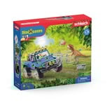 Schleich Dinosaurs Voiture tout-terrain avec avant-poste Dino, Figurine 4 an(s), Multicolore, Plastique
