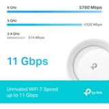 TP-Link Deco BE65 Tri-bande (2,4 GHz / 5 GHz / 6 GHz) Wi-Fi 7 (802.11be) Blanc 4 Interne, Routeur Blanc, Blanc, Interne, Système maillé, Tri-bande (2,4 GHz / 5 GHz / 6 GHz), Wi-Fi 7 (802.11be), 11000 Mbit/s