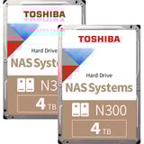 UGREEN Pack DH2300 avec 2x Toshiba N300 4 TB (MN10ADA400ES), NAS Noir