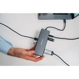 Verbatim CMH-13 USB Type-C 10000 Mbit/s Argent, Station d'accueil Gris, USB Type-C, 3ˌ5mm, DisplayPort, HDMI, RJ-45, USB 2.0, USB 3.2 Gen 1 (3.1 Gen 1) Type-A, USB 3.2 Gen 2 (3.1..., 10000 Mbit/s, 30 Hz, Argent, Acrylonitrile-Butadiène-Styrène (ABS), Aluminium