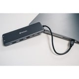 Verbatim CMH-13 USB Type-C 10000 Mbit/s Argent, Station d'accueil Gris, USB Type-C, 3ˌ5mm, DisplayPort, HDMI, RJ-45, USB 2.0, USB 3.2 Gen 1 (3.1 Gen 1) Type-A, USB 3.2 Gen 2 (3.1..., 10000 Mbit/s, 30 Hz, Argent, Acrylonitrile-Butadiène-Styrène (ABS), Aluminium
