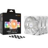 be quiet! Light Wings LX PWM ventilateurs de boîtier RGB  Blanc, 3 pièces, 120 x 120 x 25 mm