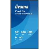 iiyama LH6566UHSB-B1AG, Affichage public Noir (Mat)
