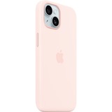 Apple Coque en silicone avec MagSafe pour iPhone 15, Housse/Étui smartphone Rose clair