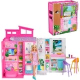  Barbie-Maison de vacances-Coffret et poupée, 4 zones et 11 accessoires, Décor 4 zones et 11 accessoires, 3 an(s)