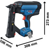 Bosch Agrafeuse à bois sans fil GTH 18V-38 2M Professional solo, 18Volt, Agrafeuse électrique Bleu/Noir