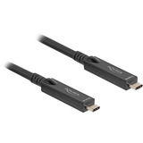 DeLOCK Câble USB-C optique actif Noir, 15 mètres, 8K