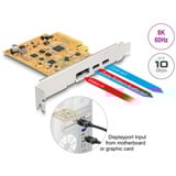 DeLOCK Carte PCIe x4 vers 1x USB-C ext. 10 Gbit/s B. + 1x USB-C ext. DP Alt Mode, Contrôleur USB 