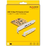 DeLOCK Carte PCIe x4 vers 1x USB-C ext. 10 Gbit/s B. + 1x USB-C ext. DP Alt Mode, Contrôleur USB 