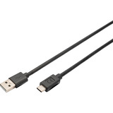 Digitus Câble de connexion USB 2.0 USB-A > USB-C Noir