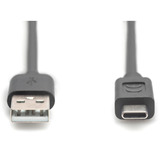 Digitus Câble de connexion USB 2.0 USB-A > USB-C Noir