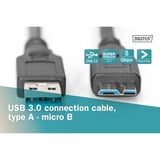 Digitus Câble de connexion USB 3.2 Gen 1 USB-A > Micro USB-B Noir
