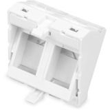 Digitus Plaque frontale 2 ports coudée, pour cadre DN-93802-5-SH, Cache Blanc
