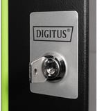 Digitus Porte avant en verre pour armoire murale 19" 9U série Unique, Panneau avant Noir