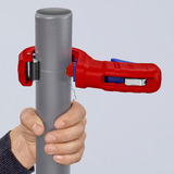 KNIPEX 90 23 02 BK, Coupe-tube Rouge/Bleu
