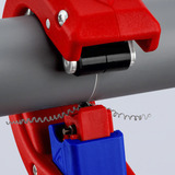 KNIPEX 90 23 02 BK, Coupe-tube Rouge/Bleu