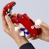 KNIPEX Coupe-tube DPT50 Rouge/Bleu