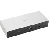 Kensington SD5000T5 EQ Station d’accueil Thunderbolt 5 avec Triple sortie vidéo 4K et alimentation PD 140 W, Station d'accueil Gris, Avec fil, Thunderbolt 5, 140 W, 3,5 mm, 10,100,1000,2500 Mbit/s, Noir, Gris