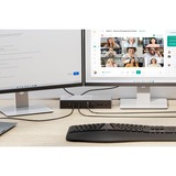 Kensington SD5000T5 EQ Station d’accueil Thunderbolt 5 avec Triple sortie vidéo 4K et alimentation PD 140 W, Station d'accueil Gris, Avec fil, Thunderbolt 5, 140 W, 3,5 mm, 10,100,1000,2500 Mbit/s, Noir, Gris