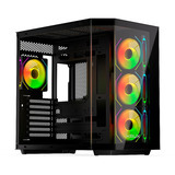 Krux Empero boîtier midi tower Noir | 2x USB-A | 1x USB-C | RGB | Verre Trempé