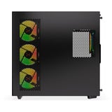Krux  boîtier midi tower Noir | 2x USB-A | 1x USB-C | RGB | Verre Trempé