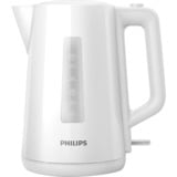 Philips 3000 series Bouilloire en plastique, 1,7 l, couvercle à ressort, voyant Blanc, 1,7 l, couvercle à ressort, voyant, 1,7 L, 2200 W, Blanc, Plastique, Indicateur de niveau d'eau, Sans fil