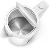 Philips 3000 series Bouilloire en plastique, 1,7 l, couvercle à ressort, voyant Blanc, 1,7 l, couvercle à ressort, voyant, 1,7 L, 2200 W, Blanc, Plastique, Indicateur de niveau d'eau, Sans fil