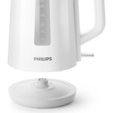Philips 3000 series Bouilloire en plastique, 1,7 l, couvercle à ressort, voyant Blanc, 1,7 l, couvercle à ressort, voyant, 1,7 L, 2200 W, Blanc, Plastique, Indicateur de niveau d'eau, Sans fil