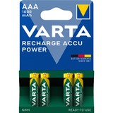 VARTA -5703B/4 Piles domestiques, Batterie Batterie rechargeable, AAA, Hybrides nickel-métal (NiMH), 1,2 V, 4 pièce(s), 1000 mAh