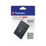 Verbatim Vi550 S3 2 To 2.5" Série ATA III SSD Noir, 2 To, 2.5", 550 Mo/s, 6 Gbit/s