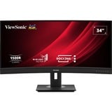 ViewSonic VG3456C écran plat de PC 86,4 cm (34") 3440 x 1440 pixels UltraWide Quad HD LED Noir Moniteur incurvé Noir (Mat), 1x DisplayPort, 2x HDMI, 1x USB-C, 4x USB-A, 1x RJ-45, 86,4 cm (34"), 3440 x 1440 pixels, UltraWide Quad HD, LED, 5 ms, Noir