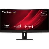 ViewSonic VG3456C écran plat de PC 86,4 cm (34") 3440 x 1440 pixels UltraWide Quad HD LED Noir Moniteur incurvé Noir (Mat), 1x DisplayPort, 2x HDMI, 1x USB-C, 4x USB-A, 1x RJ-45, 86,4 cm (34"), 3440 x 1440 pixels, UltraWide Quad HD, LED, 5 ms, Noir