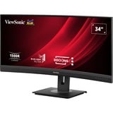 ViewSonic VG3456C écran plat de PC 86,4 cm (34") 3440 x 1440 pixels UltraWide Quad HD LED Noir Moniteur incurvé Noir (Mat), 1x DisplayPort, 2x HDMI, 1x USB-C, 4x USB-A, 1x RJ-45, 86,4 cm (34"), 3440 x 1440 pixels, UltraWide Quad HD, LED, 5 ms, Noir