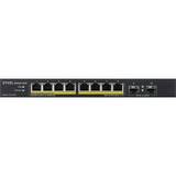 Zyxel GS1100-10HP v2 Non-géré Gigabit Ethernet (10/100/1000) Connexion Ethernet, supportant l'alimentation via ce port (PoE) Noir, Switch Non-géré, Gigabit Ethernet (10/100/1000), Connexion Ethernet, supportant l'alimentation via ce port (PoE), Montage mural