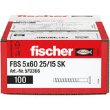 fischer Vis à béton FBS 5x60 25/15 tête fraisée TX 