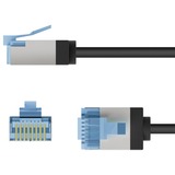 goobay Câble de raccordement ultrafin Cat.6a slim, U/FTP Noir