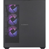 ALTERNATE Custom PC Series • Red Thunder Elements, PC gaming Noir/transparent