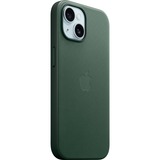 Apple Coque en tissage fin avec MagSafe pour iPhone 15, Housse/Étui smartphone Vert foncé