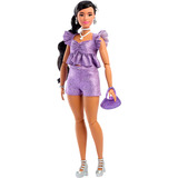  Barbie Deluxe Style en tenue métallique violette, Poupée 