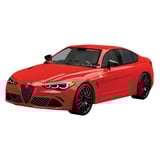 COBI Alfa Romeo Giulia Quadrifoglio, Jouets de construction Rouge, Échelle 1:35