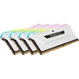 Corsair 32 Go DDR4-3200 Quad-Kit, Mémoire vive Blanc, CMH32GX4M4E3200C16W, Vengeance RGB PRO SL, XMP 2.0