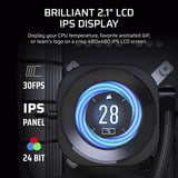 Corsair NAUTILUS 360 LCD Reconditionné, Watercooling Noir