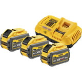 DEWALT Kit de démarrage batterie XR FLEXVOLT DCB118X3, incl. 3x batterie 54 Volts 3Ah, Bundle Jaune/Noir