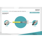 Digitus Câble d'installation professionnel Cat.7a S/FTP simplex, B2ca Jaune
