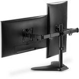 Digitus Support double écran universel Noir (Mat), Autonome, 8 kg, 38,1 cm (15"), 81,3 cm (32"), 100 x 100 mm, Noir