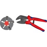 KNIPEX MultiCrimp avec magasin interchangeable, Pince à sertir Rouge/Bleu