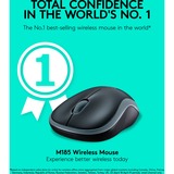 Logitech M185, Souris Rouge, 1000 dpi, Vente au détail